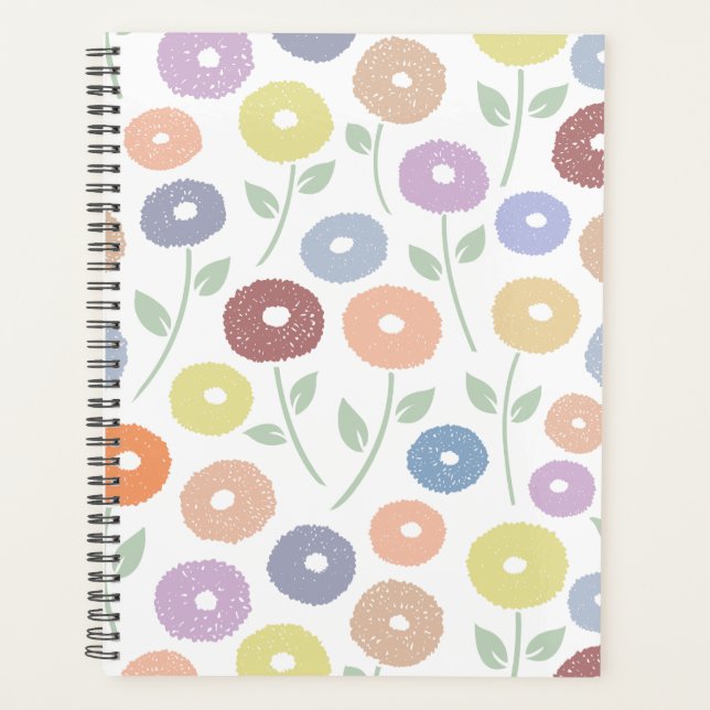 Agenda Fuzzy Flower Pattern Pastels (Anverso)