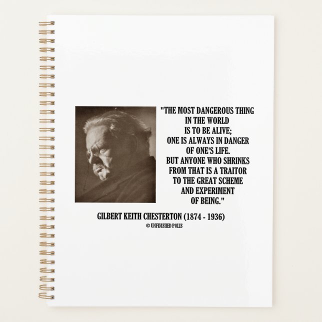 Agenda G.K. Chesterton Gran Esquema Experimento de Ser (Anverso)