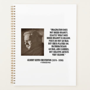 Agenda G.K. Chesterton Imagination Insanity Creative