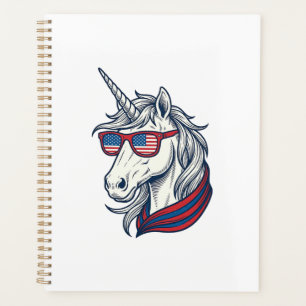 Agenda Gafas de sol con bandera de unicornio patriótico V