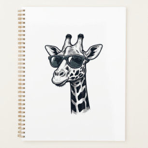 Agenda Gafas de sol de jirafa geniales Camiseta con graba