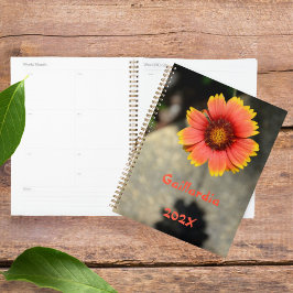 Agenda Gaillardia Naranja de girasol y floral amarilla