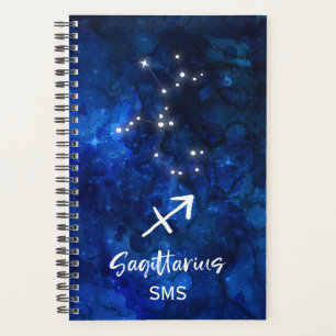 Agenda Galaxia de Constelación Sagittarius Zodiac Monogra