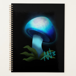 Agenda Galaxia Shiitake GLuminoso Mushroom azul claro