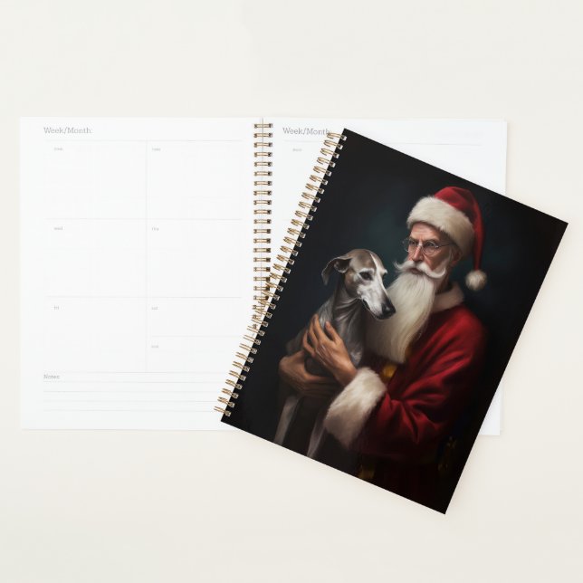 Agenda Galgo con Santa Claus Navidad Festiva (Demostración)