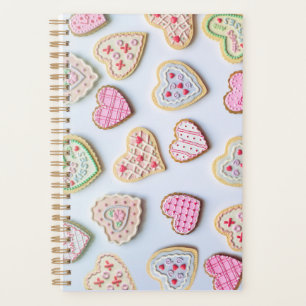 Agenda galletas en forma de corazón para el día de San Va
