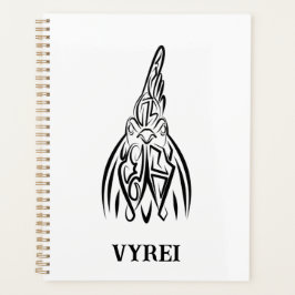 Agenda Gallo Tribal Blanco y Negro