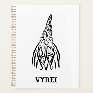 Agenda Gallo Tribal Blanco y Negro