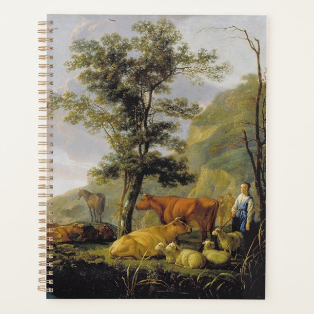 Agenda Ganado cerca de un río Aelbert Cuyp (Anverso)