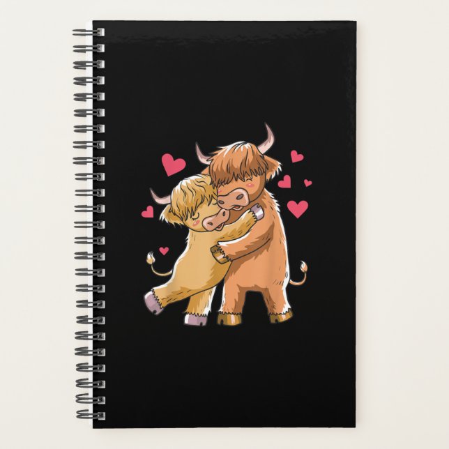 Agenda Ganado de Cuddle Highland Regalo para criadores de (Anverso)