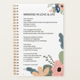 Agenda Ganar en amor y vida poesía motivacional