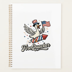 Agenda Ganso Patriótico FireQuacker Vintage 4 de Julio De