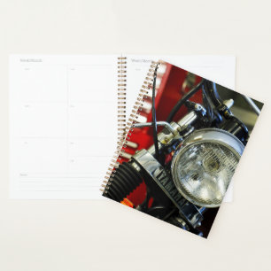 Agenda Garaje para motocicletas de motocicleta roja