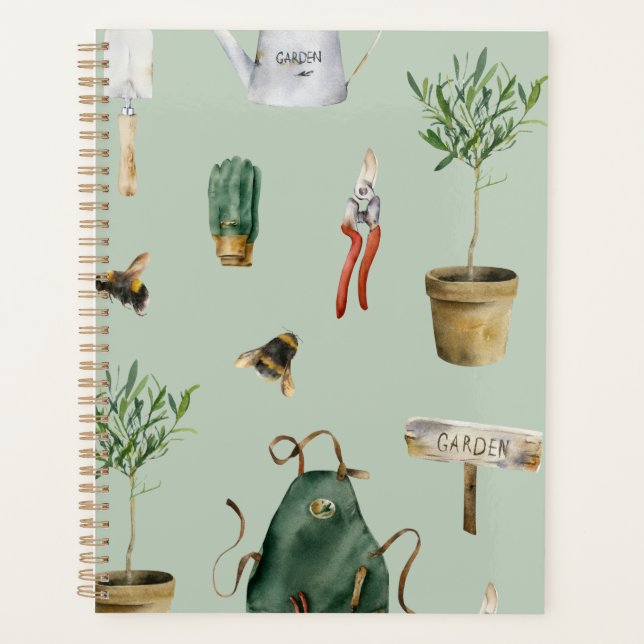 Agenda Garden inspired, plants, bees, nature outdoor (Anverso)