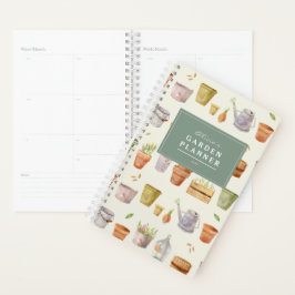 Agenda Gardening Tools Watercolor Garden