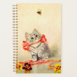 Agenda Gatito con cinta roja