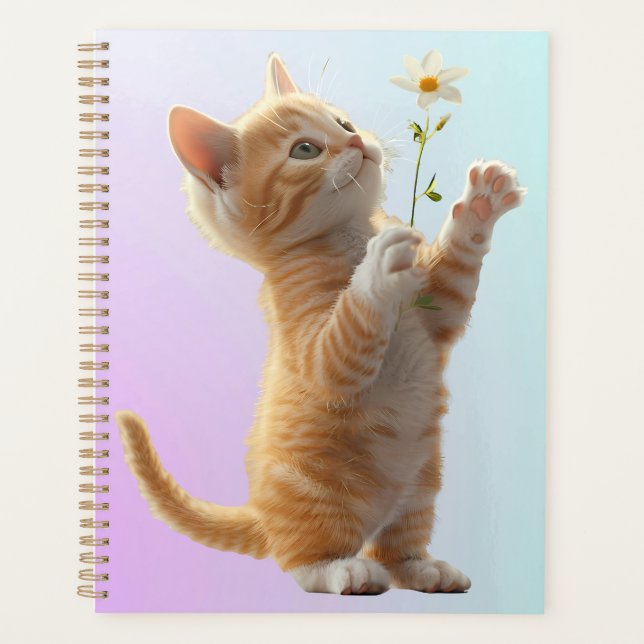 Agenda Gatito con flor (Anverso)