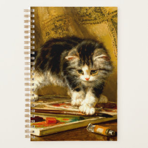 Agenda Gatito con pintura y brochas