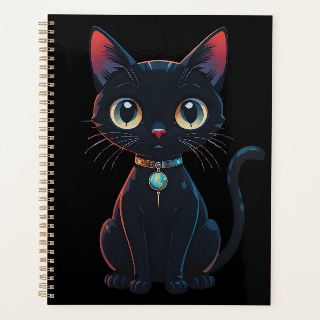 Agenda Gatito negro poco espeluznante (Anverso)