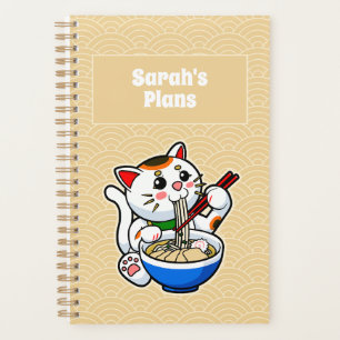 Agenda Gato afortunado Ramen personalizado