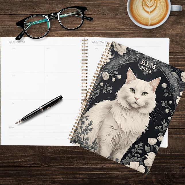 Agenda Gato blanco elegante (Subido por el creador)