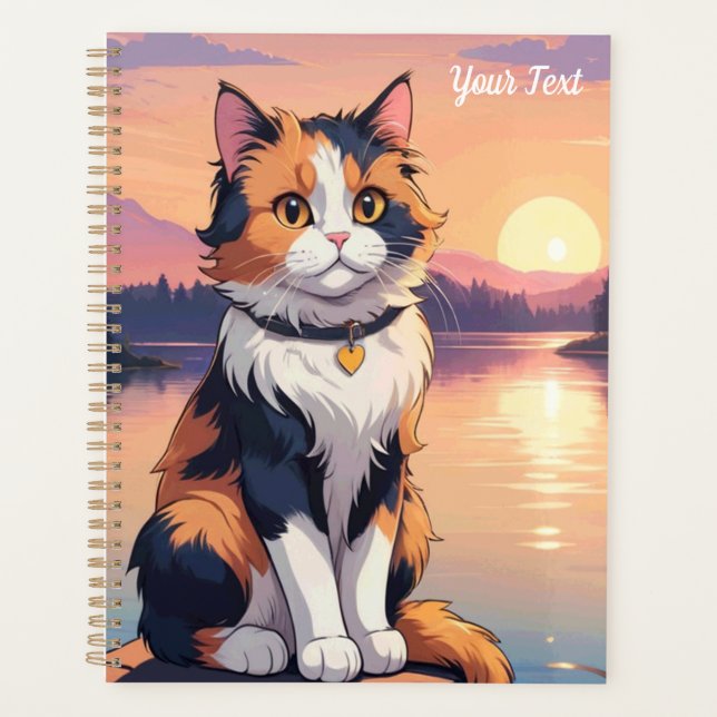 Agenda Gato Calico junto al lago (Anverso)