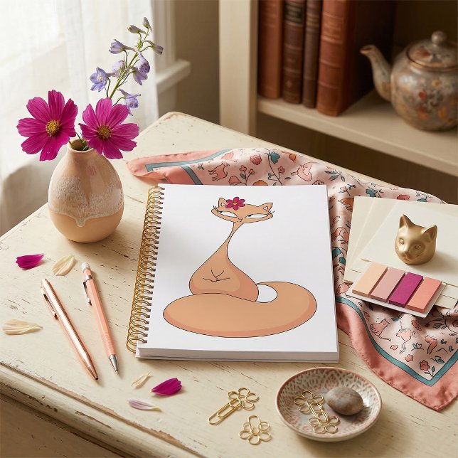Agenda Gato con Flor Linda Gatita Kawaii (Subido por el creador)