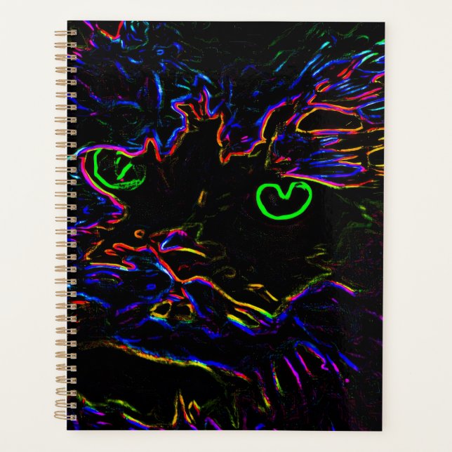 Agenda Gato de brillo de neón (Anverso)