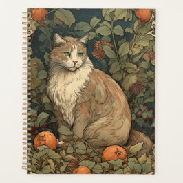 Agenda Gato de estilo Art Nouveau con plantas