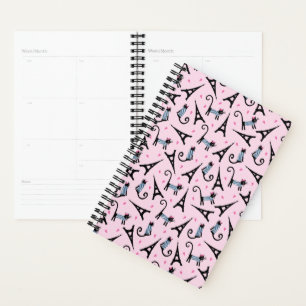 Agenda Gato De Estilo Francés Vestido Con Patrón De Tor