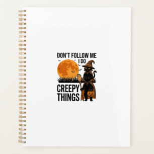 Agenda Gato de Halloween Cosas espeluznantes Bruja divert