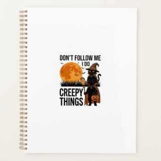 Agenda Gato de Halloween Cosas espeluznantes Bruja divert