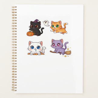 Agenda Gato de Halloween Felino Espeluznante y Elegante