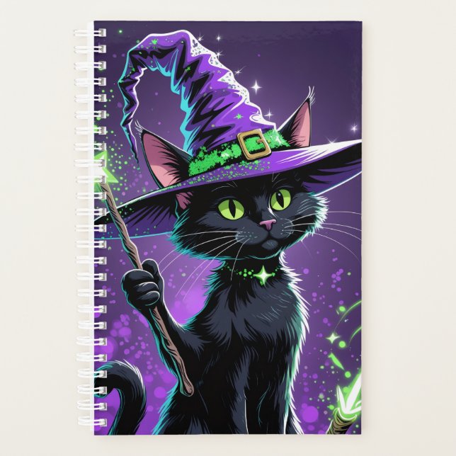 Agenda Gato de hechiceros de Halloween (Anverso)