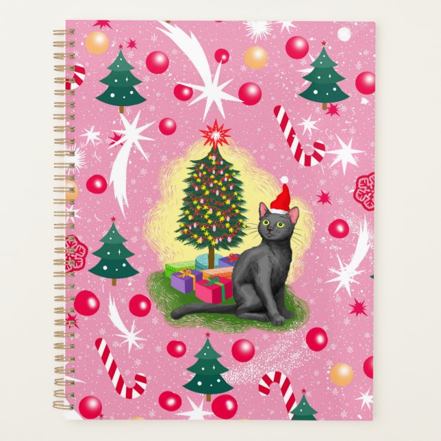 Agenda Gato de Navidades rosados (Anverso)