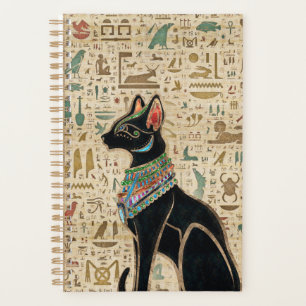 Agenda Gato egipcio - Bastet sobre papiro