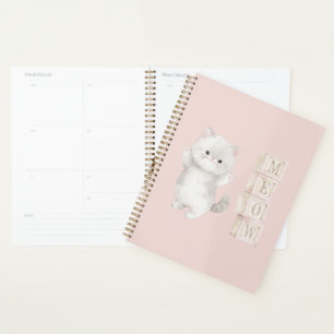 Agenda Gato Gatito Gris Claro Maullar
