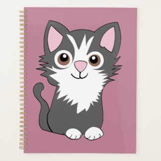 Agenda Gato gris y blanco