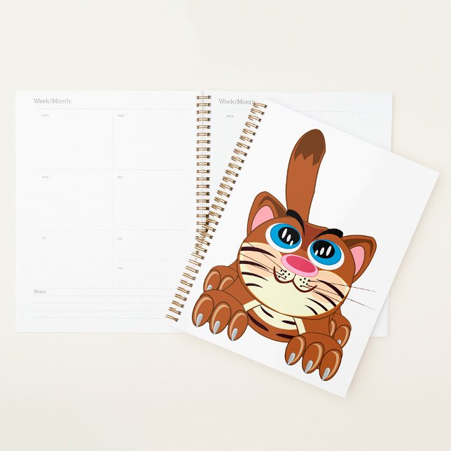 Agenda Gato juguetón con los ojos azules, divertido Kitty (Subido por el creador)