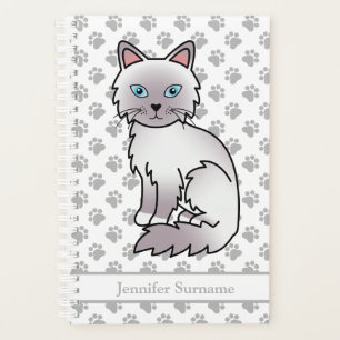 Agenda Gato Lilac Point Birman / Ragdoll Y Huellas & Text