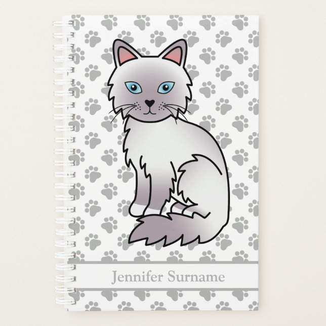 Agenda Gato Lilac Point Birman / Ragdoll Y Huellas & Text (Anverso)