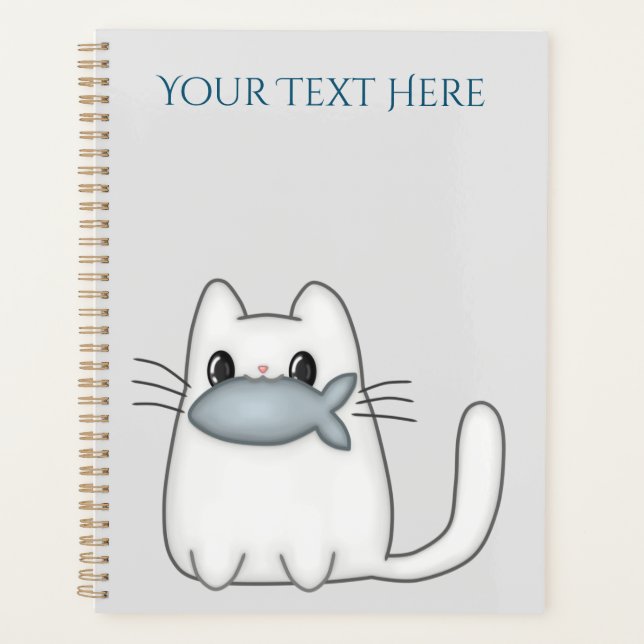 Agenda Gato lindo con pescado de premio (Anverso)