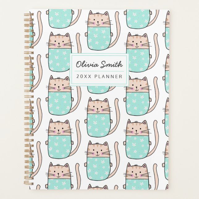 Agenda Gato lindo personalizado (Anverso)
