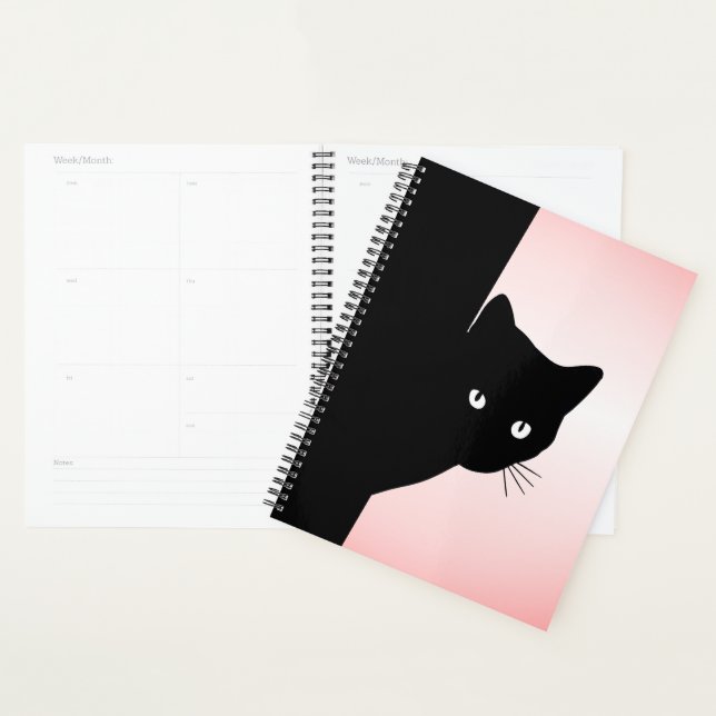 Agenda Gato negro astuto rosa (Demostración)