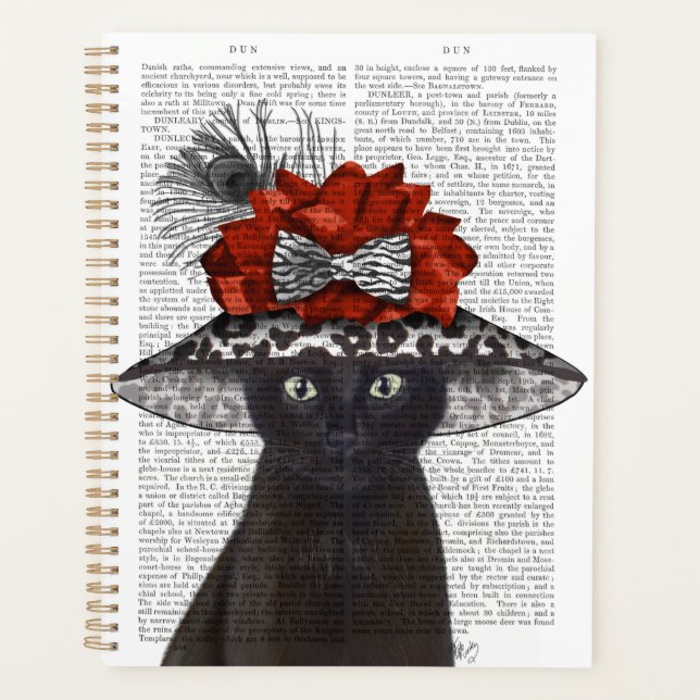 Agenda Gato negro con fabuloso Gorra (Anverso)