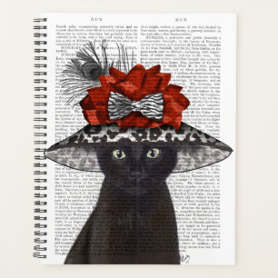 Agenda Gato negro con fabuloso Gorra