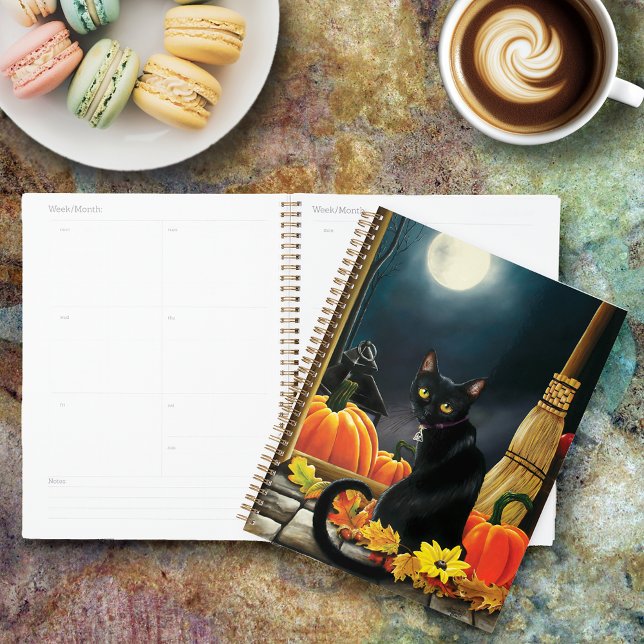 Agenda Gato negro de Halloween (Subido por el creador)