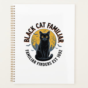 Agenda Gato Negro Familiar Diseño de Rescate de Halloween