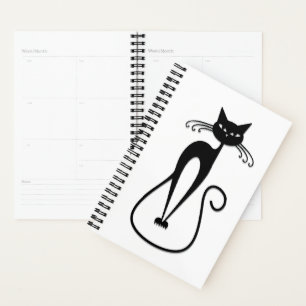 Agenda Gato negro flaco caprichoso