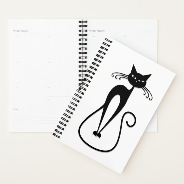 Agenda Gato negro flaco caprichoso (Demostración)